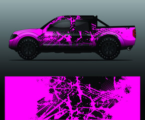 Truck decal graphic wrap vector, abstract background