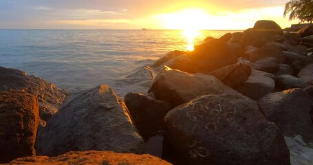 Wall Mural - Sunset time at tropical  beach