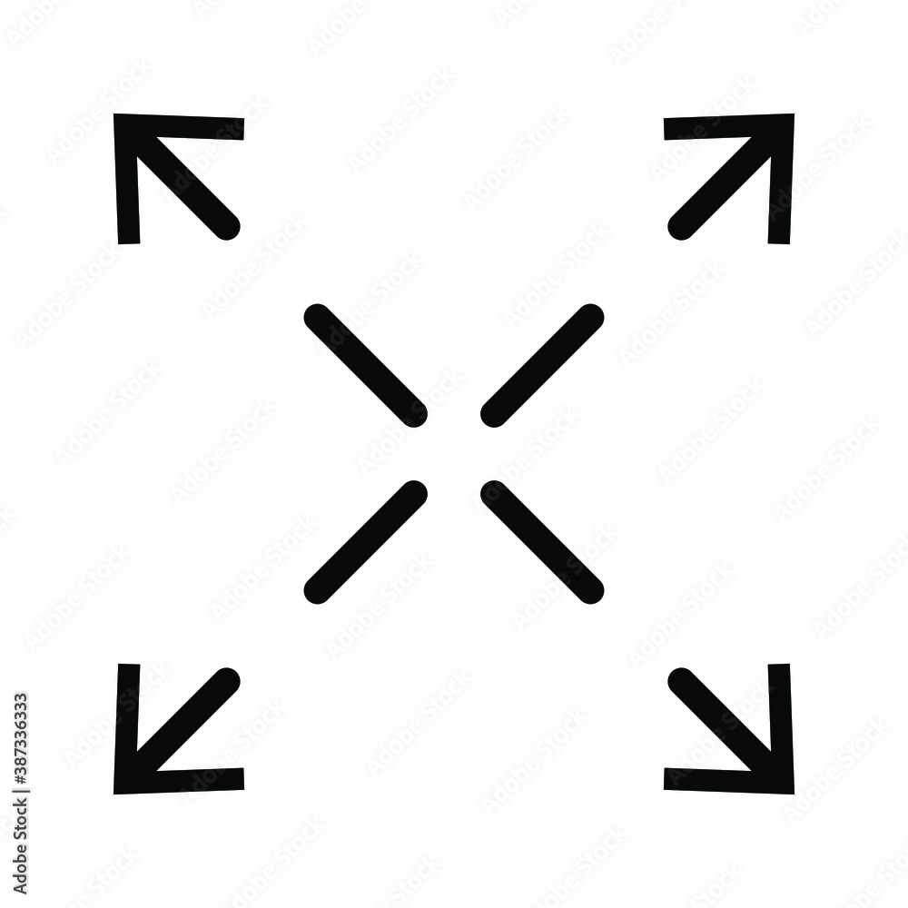 Scale Related Vector Line Icons like Increase, Decrease, Resize and ...