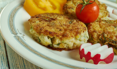 Wall Mural - Greek  Zucchini Fritters