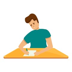 Poster - Success test writing icon. Cartoon of success test writing vector icon for web design isolated on white background