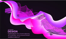 Modern Colorful Flow Poster. Wave Liquid Shape In Blue Color Background. Art Design For Your Design Project. Vector Illustration EPS10