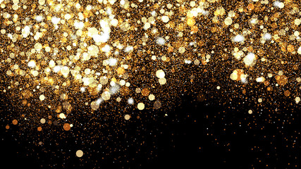 Wall Mural - beautiful festive background of golden confetti. can be used to create a background for new years or