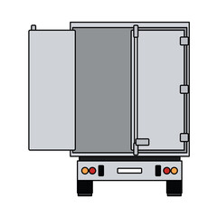 Sticker - Truck Trailer Rear View Icon