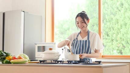 Poster - 料理する女性