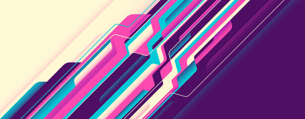 Poster - Modern technology background design in abstract style. Vector illustration.