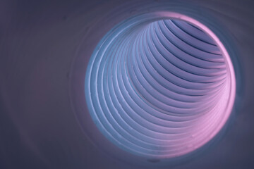 Aufkleber - Beautiful round abstract white-gray tunnel with color light on a background pattern textured ford design.