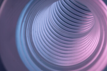 Aufkleber - Beautiful round abstract gray tunnel with color light on a background pattern textured ford design.