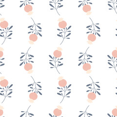 Wall Mural - Seamless pattern with decorative pomegranate plant. Design for fabric, textile, wrapping, digital paper.