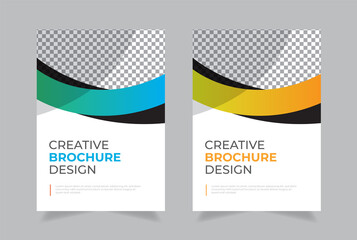 Creative and modern vector cover design for annual report.