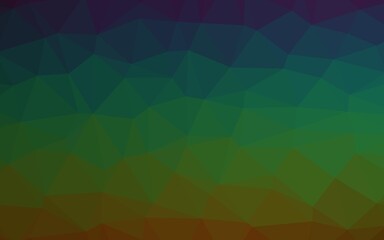 Dark Multicolor, Rainbow vector polygon abstract layout.