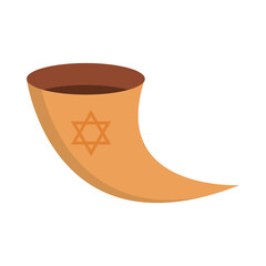 Sticker - hanukkah, cornucopia judaism culture symbol flat icon