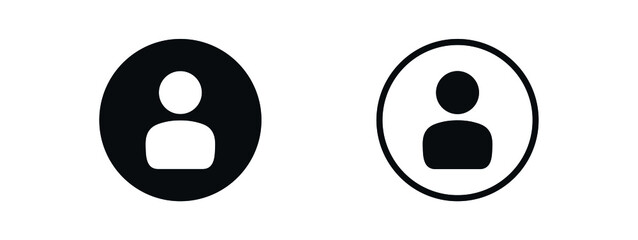 Poster - profile, user icon, User profile login or access authentication icon, account sign for apps and websites