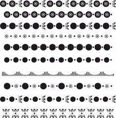 Poster - Decorative delimiter separator text and graphic element,  lines for design set	
