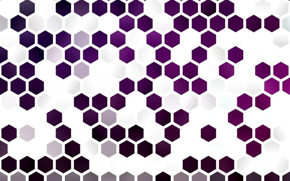 Light Purple vector template in hexagonal style.