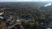Aerial Views Of The Potomac River, Shepherd University, And Shepherdstown, WV.