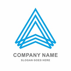 Wall Mural - Triangle Arrow Space Business Company Vector Logo Design