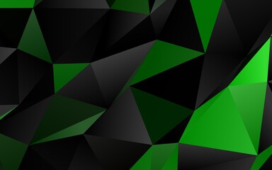 Light Green vector triangle mosaic texture.