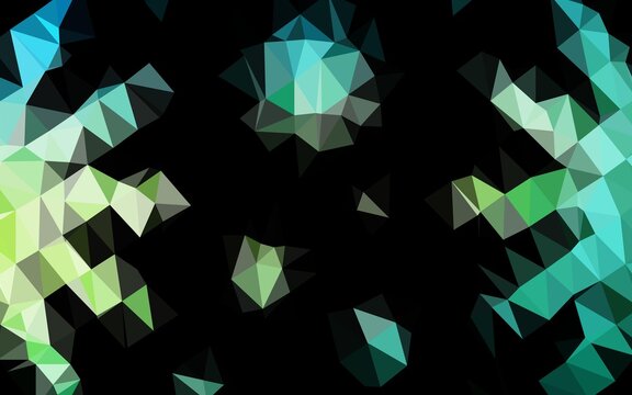 Light Green, Yellow vector triangle mosaic texture.