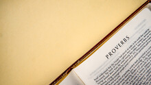 Open Pages Of The Bible Background (book Of Proverbs)