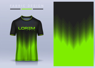 fabric textile for sport t-shirt ,soccer jersey mockup for football club. uniform front and back vie