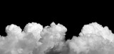 Fototapeta Niebo - white cloud on black background