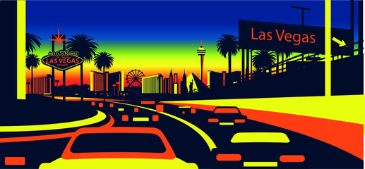 Wall Mural - Las Vegas Nevada skyline