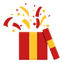 Poster - New surprise box icon. Cartoon of new surprise box vector icon for web design isolated on white background