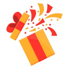 Poster - Christmas surprise icon. Cartoon of christmas surprise vector icon for web design isolated on white background