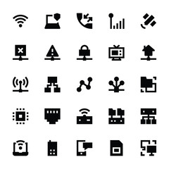 Canvas Print - 
Network Technology Vector Icons 1
