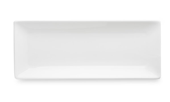 Fototapete - Rectangular plate on white background