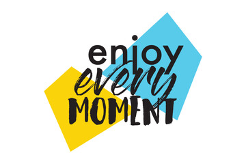 Wall Mural - modern, playful graphic design of a saying 