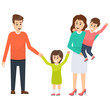 © Vectors Market - Happy family characters portrait, parents and their children