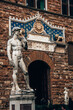 David Statue auf den Piazza della Signoria in Florenz