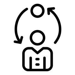 Poster - Personal adaptation icon. Outline personal adaptation vector icon for web design isolated on white background