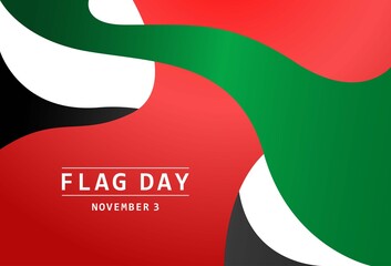 Wall Mural - United Arab Emirates Flag Day Banner Template