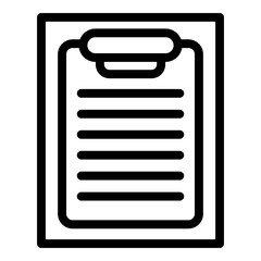Poster - clipboard exam test icon. outline clipboard exam test vector icon for web design isolated on white b