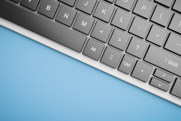 Fototapete - Cropped computer keyboard. Copy space.