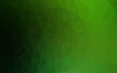 Light Green vector shining triangular pattern.