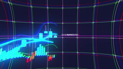 Poster - Rising bar graph of stock market investment trading. Computer generated business backdrop. 3d rendering of growing chart