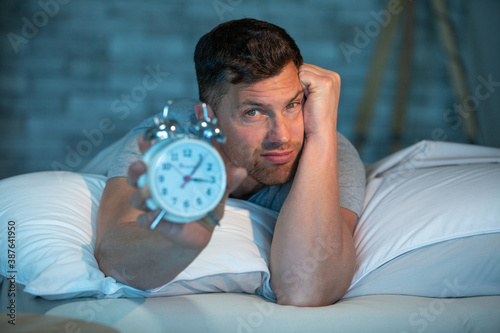 a man having trouble sleeping