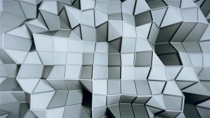 Poster - Simple low polygonal surface with edges, computer generated modern abstract background, 3d rendering