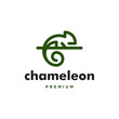 © buqancreative - chameleon logo lineart vector icon illustration