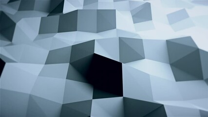 Poster - Simple low polygonal surface with edges, computer generated modern abstract background, 3d rendering