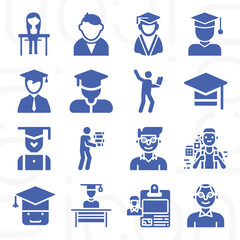 Wall Mural - 16 pack of campus  filled web icons set