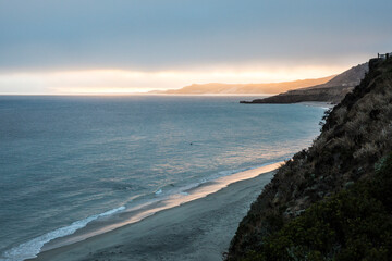 Wall Mural - landscape view of the sunrise on santa rosa island in channel islands national park (california).
