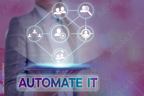 Fotografía Text sign showing Automate It