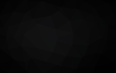  Dark Black vector polygonal background.