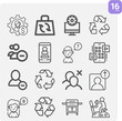 Simple set of usage related lineal icons.