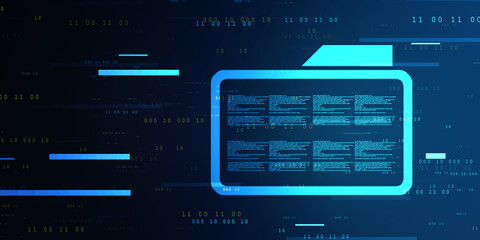 Poster - 2d rendering folder with documents
